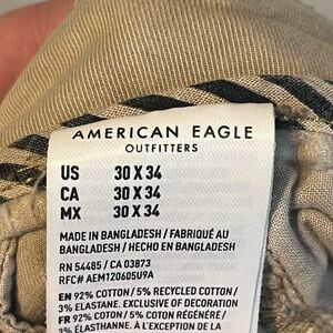 These are 30x34 American Outfitters Athletic Flex Khakis.